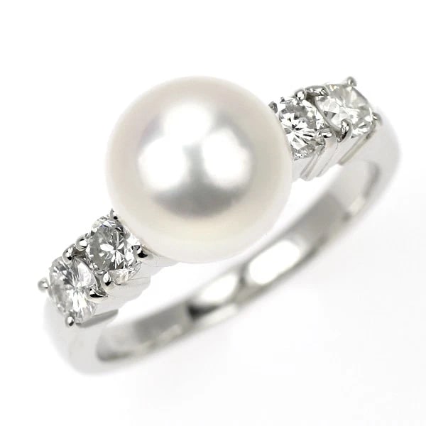 TASAKI PEARL PT900 AKOYA PEARL DIAMOND RING: Tasaki Pearl Pt900 Akoya Pearl Diamond Ring Brand: Tasaki Pearl Type/Style: Ring Material: PT900, Main Stone Akoya Pearl Color: Pt Size: 5.25 US Accessories: None Accessories Notice: When