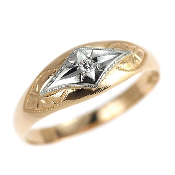 K18PG/PT850 DIAMOND RING: K18pg/PT850 diamond ring Brand: None Type/Style: Ring Material: K18PG /Pt900, Main Stone Natural Color: PG/None Size: 6 US Accessories: None Accessories Notice: When purchasing pre-owned goods,