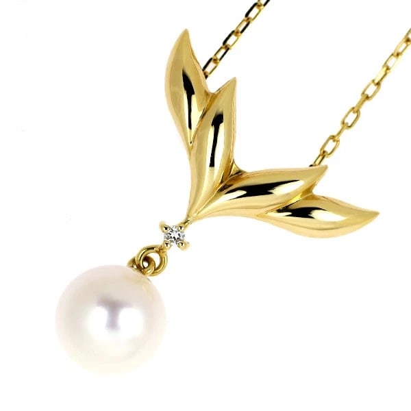 MIKIMOTO K18YG AKOYA PEARL DIAMOND PENDANT NECKLACE: Mikimoto K18YG Akoya Pearl Diamond Pendant Necklace Brand: Mikimoto Type/Style: pendant necklace Material: K18YG, Main Stone Natural Color: YG Size: 7.75 - 8 US Accessories: None Accessori