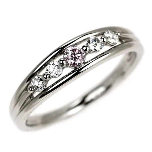 PT900 NATURAL PINK DIAMOND RING: Pt900 Natural Pink Diamond Ring Brand: None Type/Style: Ring Material: Pt900, Main Stone Natural Pink\Natural Color: None Size: 5.5 - 5.75 US Accessories: None Accessories Notice: When purchasing