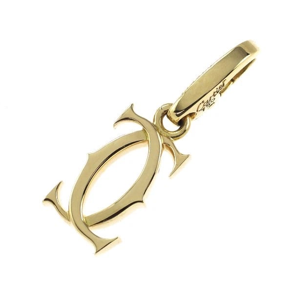 CARTIER K18YG CHARM AND PENDANT TOP: Cartier K18YG charm and pendant top Brand: Cartier Type/Style: pendant top Material: K18YG, Color: YG Size: Length/Width/Diameter 24.5 Accessories: None Accessories Notice: When purchasing