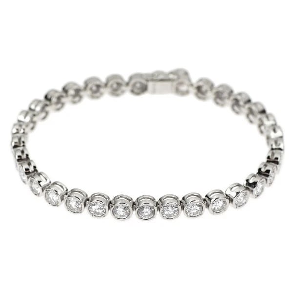 PT850 DIAMOND TENNIS BRACELET: Pt850 diamond tennis bracelet Brand: None Type/Style: bracelets Material: Pt850, Main Stone Natural Color: Pt Size: Accessories: None Accessories Notice: When purchasing pre-owned goods, p