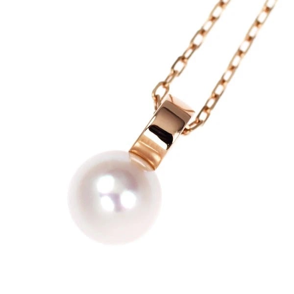 MIKIMOTO K18PG AKOYA PEARL/PEARL PENDANT NECKLACE: Mikimoto K18PG Akoya pearl/pearl pendant necklace Brand: Mikimoto Type/Style: pendant necklace Material: K18PG, Color: PG Size: Chain Length 40 Accessories: None Accessories Notice: When purchasing