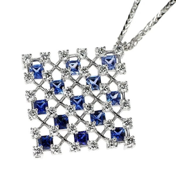 MIKIMOTO K18WG SAPPHIRE DIAMOND PENDANT NECKLACE: Mikimoto K18WG Sapphire Diamond Pendant Necklace Brand: Mikimoto Type/Style: pendant necklace Material: K18WG, Main Stone Natural/Sapphire Color: WG Size: Chain Length 45 Accessories: None