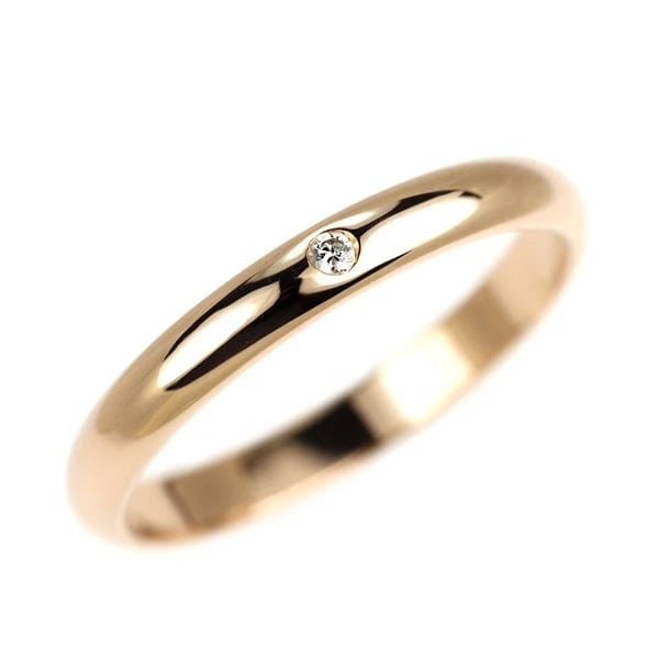 CARTIER K18PG DIAMOND RING: Cartier K18PG diamond ring Brand: Cartier Type/Style: Ring Material: K18PG, Main Stone Natural Color: PG Size: 5.5 - 5.75 US Accessories: None Accessories Notice: When purchasing pre-owned goods,