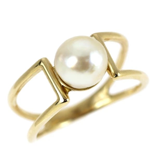 K10YG FRESHWATER PEARL RING: K10YG freshwater pearl ring Brand: None Type/Style: Ring Material: K18YG, Color: YG Size: 5.5 - 5.75 US Accessories: None Accessories Notice: When purchasing pre-owned goods, please refer