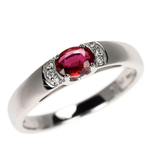 PT900 UNHEATED PIGEON BLOOD RUBY DIAMOND RING: Pt900 Unheated Pigeon Blood Ruby Diamond Ring Brand: None Type/Style: Ring Material: Pt900, Main Stone Ruby Color: Pt Size: Accessories: None Accessories Notice: When purchasing pre-owned
