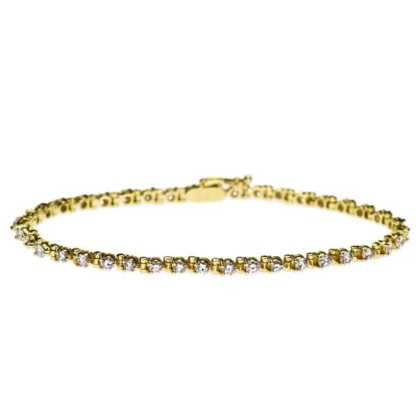 K18YG DIAMOND TENNIS BRACELET: K18YG diamond tennis bracelet Brand: None Type/Style: bracelets Material: K18YG, Main Stone Natural Color: YG Size: Accessories: None Accessories Notice: When purchasing pre-owned goods, p