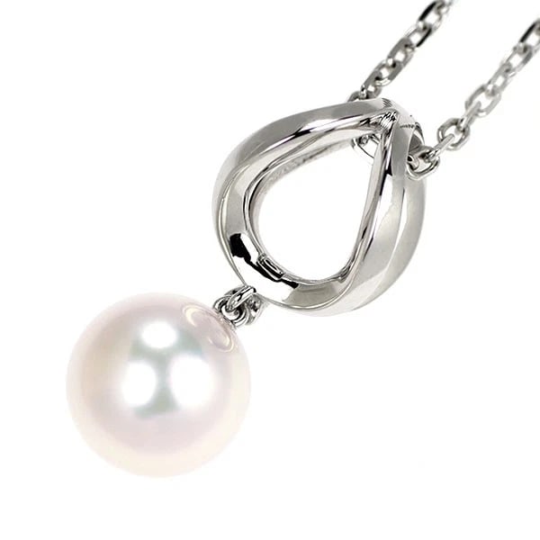 MIKIMOTO K18WG WHITE PEARL PENDANT NECKLACE: Mikimoto K18WG white pearl pendant necklace Brand: Mikimoto Type/Style: pendant necklace Material: K18WG, Color: WG Size: Chain Length 50 Accessories: None Accessories Notice: When purchas