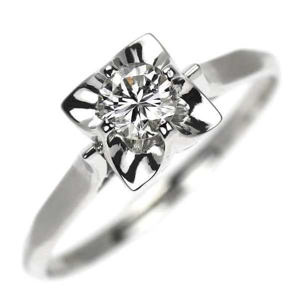 PT900 DIAMOND RING SUN-ENGRAVED SHOWA RETROPPING: Pt900 Diamond Ring Sun-Engraved Showa Retropping Brand: None Type/Style: Ring Material: Pt900, Main Stone Natural Color: None Size: 6.25 - 6.5 US Accessories: None Accessories Notice: When purchasing
