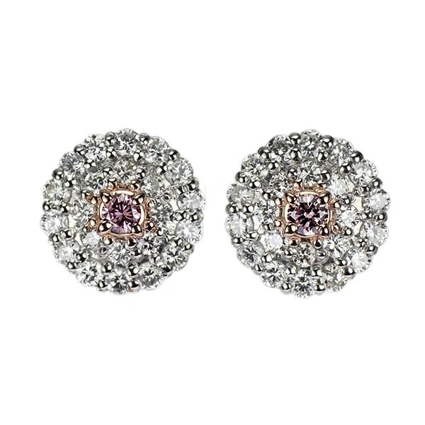 PT900 NATURAL PINK DIAMOND EARRINGS: Pt900 Natural Pink Diamond Earrings Brand: None Type/Style: piercing Material: Pt900, Main Stone Natural Color: Pt Size: Length/Width/Diameter 8.6 Accessories: None Accessories Notice: When