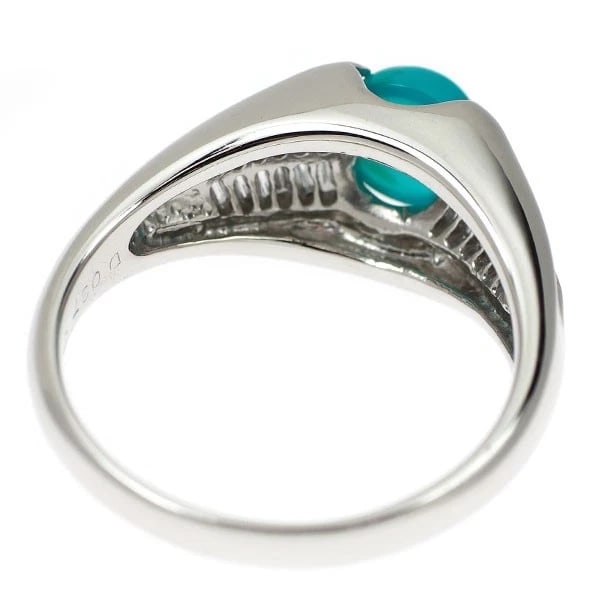 PT900 BLUE OPAL DIAMOND RING - 2