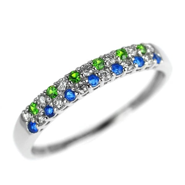 PT950 DEMANTOID GARNET AUNITE DIAMOND RING: Pt950 Demantoid Garnet Aunite Diamond Ring Brand: None Type/Style: Ring Material: Pt950, Main Stone Garnet Aunite\Natural Color: None Size: Accessories: None Accessories Notice: When purchasing