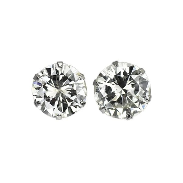 PT900 DIAMOND EARRINGS: Pt900 Diamond Earrings Brand: None Type/Style: piercing Material: Pt900, Main Stone Natural Color: Pt Size: Length/Width/Diameter 5.1 Accessories: None Accessories Notice: When purchasing pre-owned