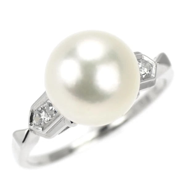 MIKIMOTO K14WG AKOYA PEARL SINGLE CUT DIAMOND RING: Mikimoto K14WG Akoya Pearl Single Cut Diamond Ring Brand: Mikimoto Type/Style: Ring Material: K14WG, Main Stone Natural/Akoya Pearl Color: WG Size: 6 US Accessories: None Accessories Notice: When