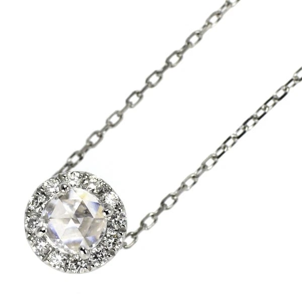 PT950/ PT850 ROSE CUT DIAMOND PENDANT NECKLACE: Pt950/ Pt850 Rose Cut Diamond Pendant Necklace Brand: None Type/Style: pendant necklace Material: Pt950/Pt850, Main Stone Natural Color: None Size: Accessories: None Accessories Notice: Wh