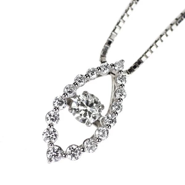PT900/ PT850 DIAMOND PENDANT NECKLACE: Pt900/ Pt850 Diamond Pendant Necklace Brand: None Type/Style: pendant necklace Material: Pt900/ Pt850, Main Stone Natural Color: None Size: Chain Length 45.5 cm Accessories: None Accessories Notice: