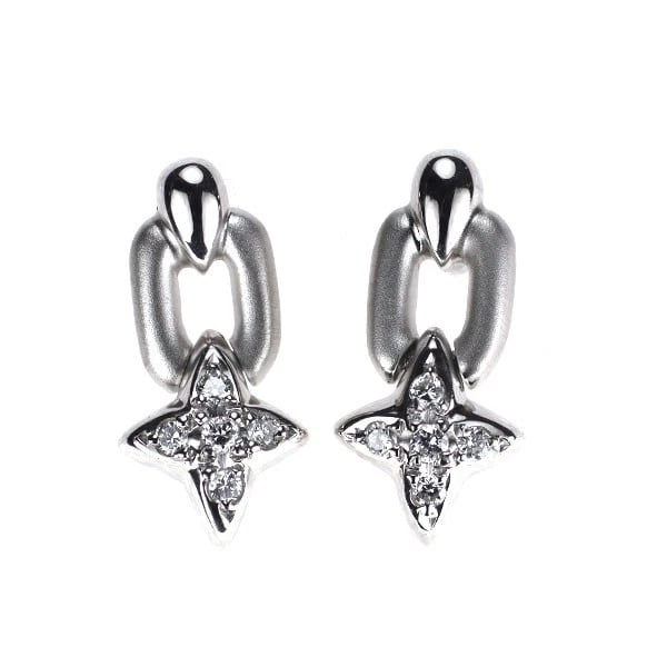 PT850 DIAMOND EARRING: Pt850 diamond earring Brand: None Type/Style: piercing Material: Pt900, Main Stone Natural Color: Pt Size: Length/Width/Diameter 17.3 Accessories: None Accessories Notice: When purchasing pre-owned