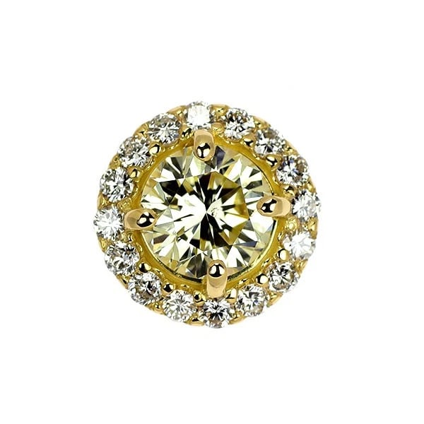 K18YG DIAMOND PENDANT TOP: K18YG Diamond Pendant Top Brand: None Type/Style: pendant top Material: K18YG, Main Stone Natural Color: YG Size: Length/Width/Diameter 10.5 Accessories: None Accessories Notice: When purchasing