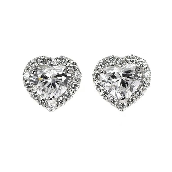 PT950/ PT900 TOP QUALITY HEART SHAPE DIAMOND EARRINGS: Pt950/ Pt900 Top Quality Heart Shape Diamond Earrings Brand: None Type/Style: piercing Material: Pt950/Pt900, Main Stone Natural Color: Pt Size: Length/Width/Diameter 7.6 Accessories: None