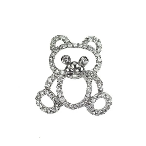 K18WG DIAMOND PIN BROOCH: K18WG diamond pin brooch Brand: None Type/Style: brooch Material: K18WG, Main Stone Natural Color: WG Size: Length/Width/Diameter 14.8 Accessories: None Accessories Notice: When purchasing pre-owned