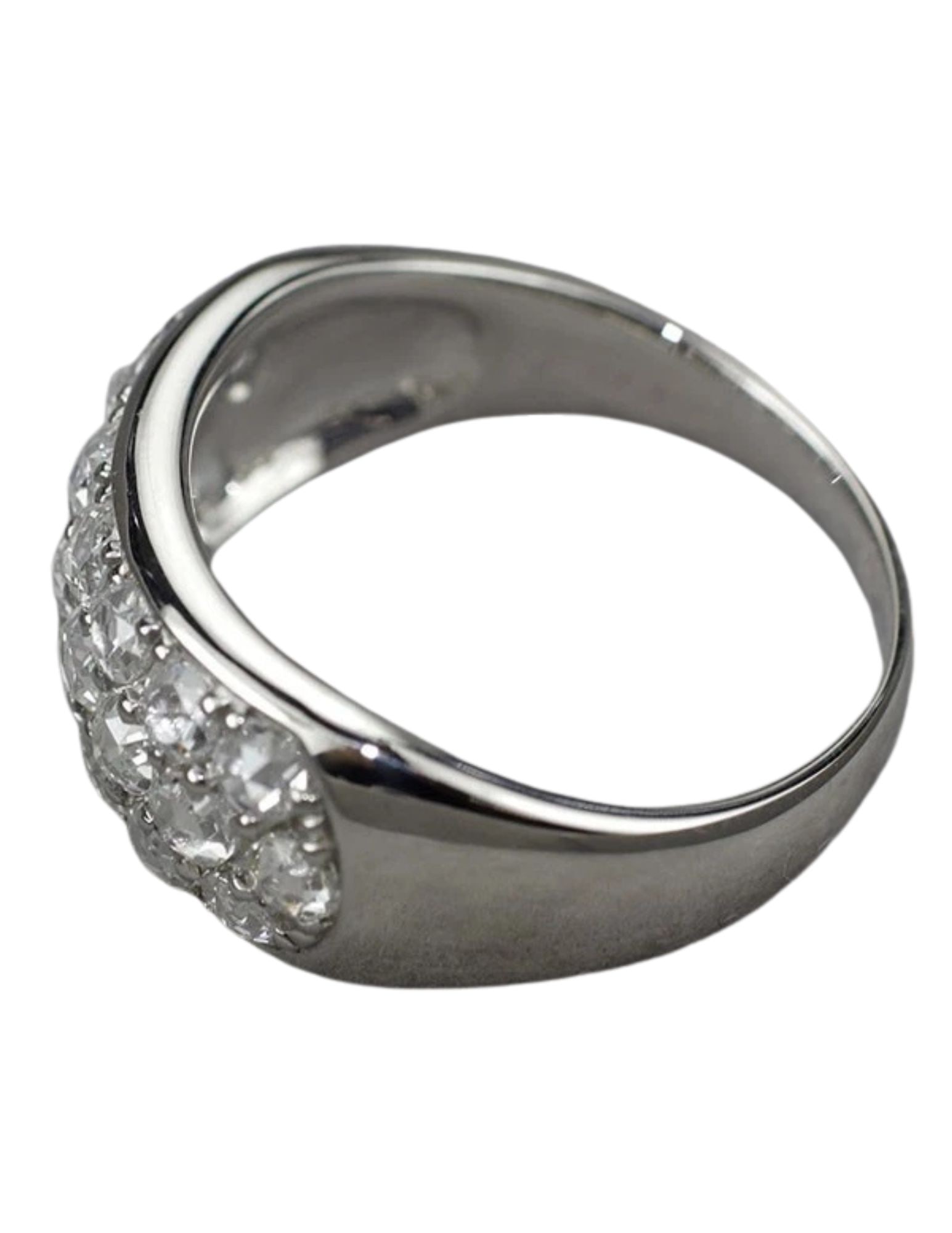 PT900 ROSE CUT DIAMOND RING - 2
