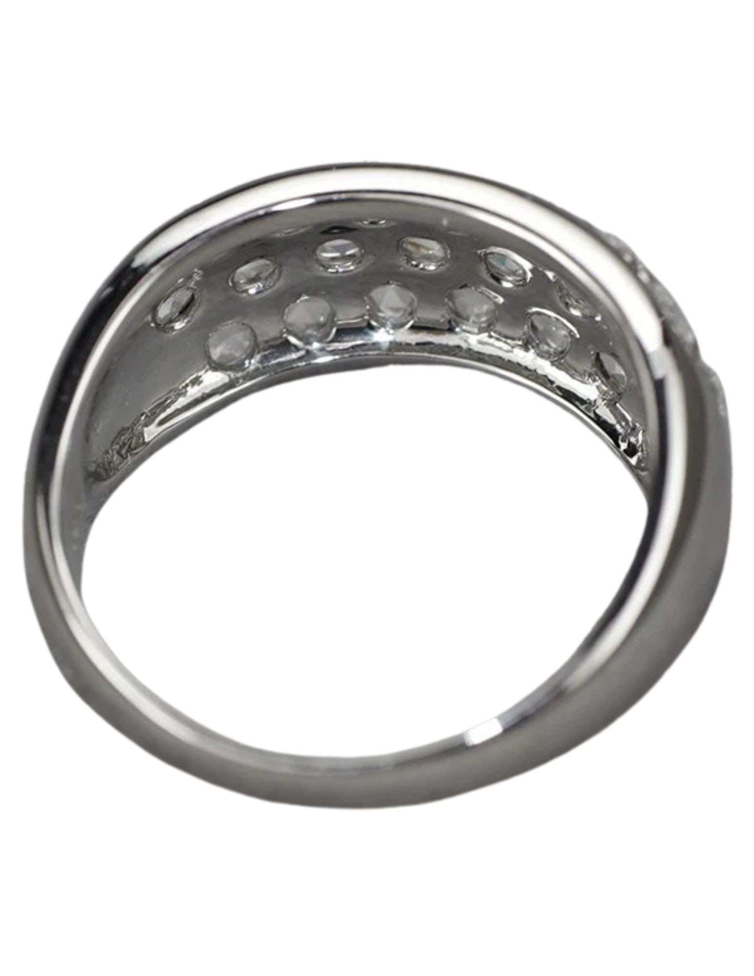 PT900 ROSE CUT DIAMOND RING - 3