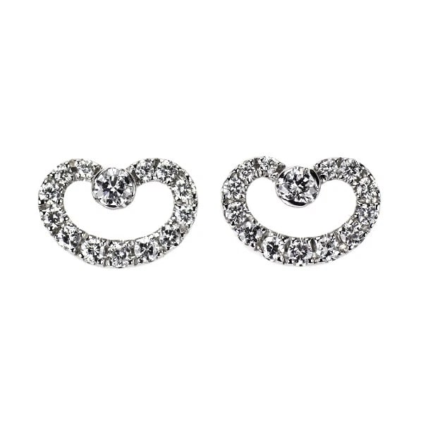 K18WG DIAMOND EARRINGS: K18WG diamond earrings Brand: None Type/Style: piercing Material: K18WG, Main Stone Natural Color: WG Size: Length/Width/Diameter 11.7 Accessories: None Accessories Notice: When purchasing pre-owned