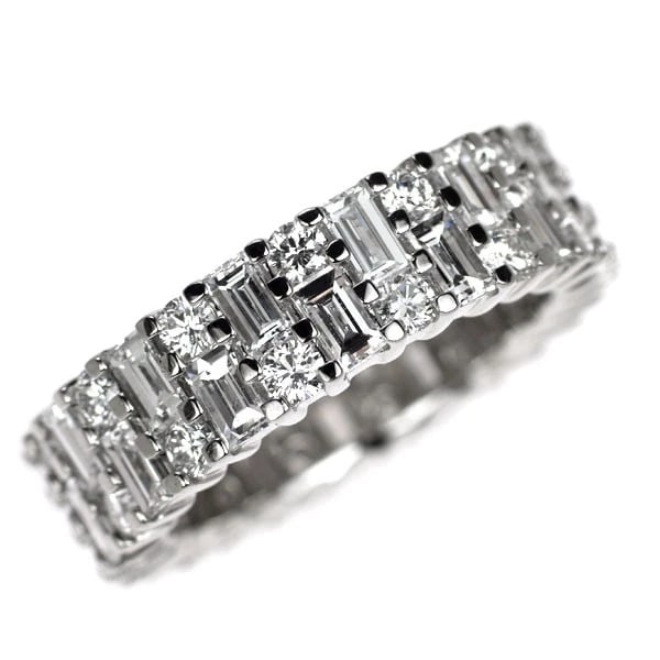 PT950 DIAMOND RING: Pt950 diamond ring Brand: None Type/Style: Ring Material: Pt900, Main Stone Natural Color: Pt Size: 5.25 US Accessories: None Accessories Notice: When purchasing pre-owned goods, please refer to the