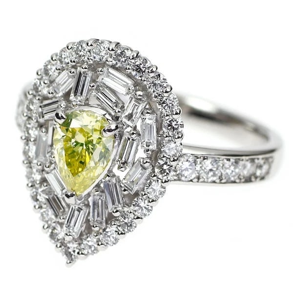 PT900 PEAR SHAPE DIAMOND RING - 2