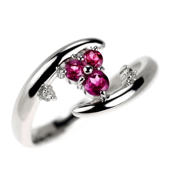K10WG PINK TOURMALINE DIAMOND RING: K10WG pink tourmaline diamond ring Brand: None Type/Style: Ring Material: K18WG, Main Stone Natural/tourmaline Color: WG Size: 4.75 - 5 US Accessories: None Accessories Notice: When purchasing