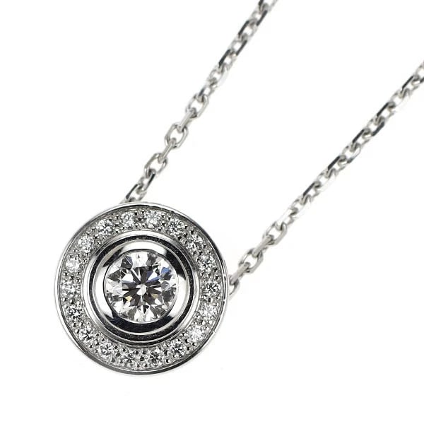 CARTIER K18WG DIAMOND PENDANT NECKLACE: Cartier K18WG Diamond Pendant Necklace Brand: Cartier Type/Style: pendant necklace Material: K18WG, Main Stone Natural Color: WG Size: Chain Length 41 Accessories: None Accessories Notice: