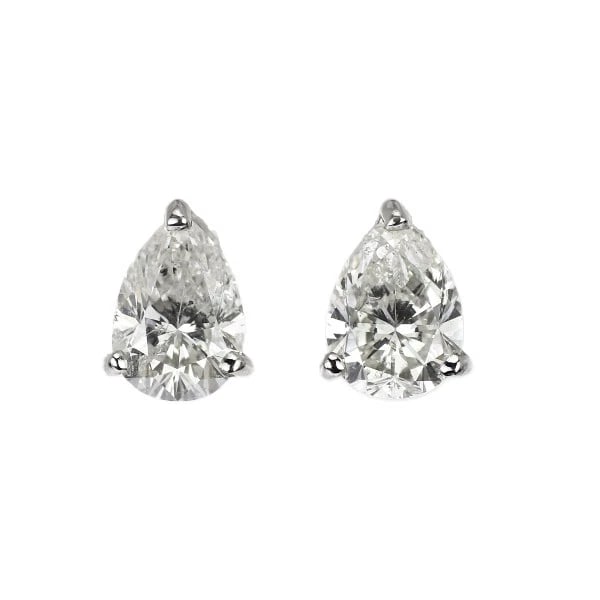 PT900 PEAR CUT DIAMOND EARRINGS: Pt900 Pear Cut Diamond Earrings Brand: None Type/Style: piercing Material: Pt900, Main Stone Natural Color: Pt Size: Length/Width/Diameter 8.3 Accessories: None Accessories Notice: When pu
