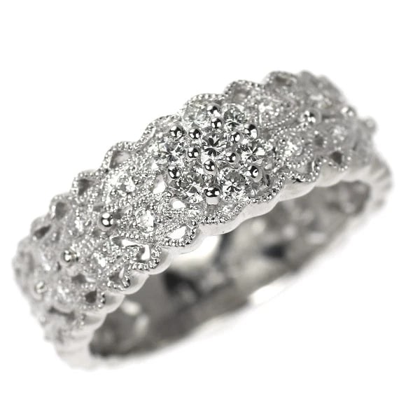 PT900 DIAMOND RING: Pt900 diamond ring Brand: None Type/Style: Ring Material: Pt900, Main Stone Natural Color: None Size: 6 US Accessories: None Accessories Notice: When purchasing pre-owned goods, please ref