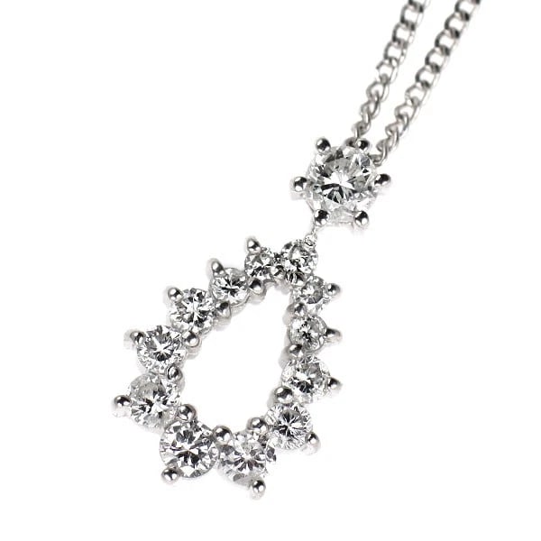 SEIKO PT900/ PT850 DIAMOND PENDANT NECKLACE: Seiko Pt900/ Pt850 Diamond Pendant Necklace Brand: None Type/Style: pendant necklace Material: Pt900/ Pt850, Main Stone Natural Color: Pt Size: Chain Length 40 Accessories: None Accessories Notice: