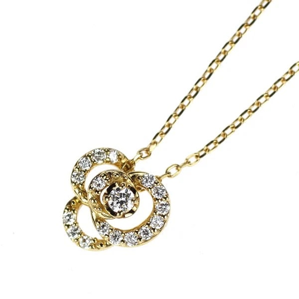 VENDOME AOYAMA K18YG DIAMOND PENDANT NECKLACE: Vendome Aoyama K18YG diamond pendant necklace Brand: Vendome Aoyama Type/Style: pendant necklace Material: K18YG, Main Stone Natural Color: YG Size: Chain Length 40.5 Accessories: None Accessories