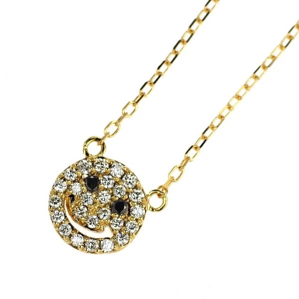 K18YG BLACK DIAMOND PENDANT NECKLACE: K18YG black diamond pendant necklace Brand: None Type/Style: pendant necklace Material: K18YG, Main Stone Natural Color: YG Size: Chain Length 46 Accessories: None Accessories Notice: When purchasing