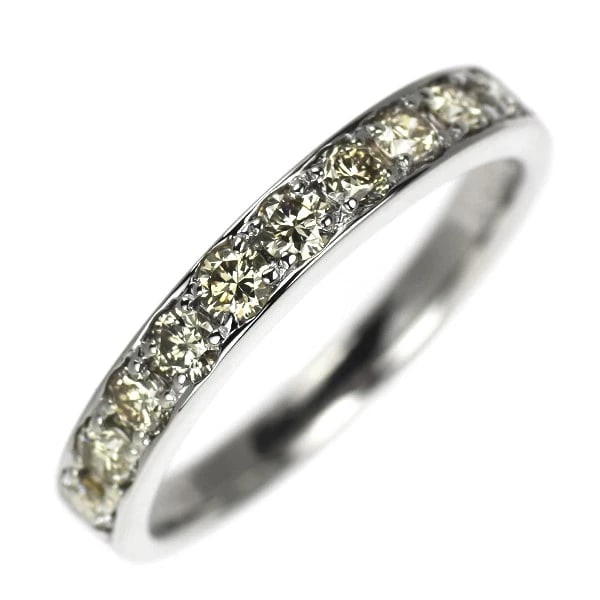 PT950 DIAMOND RING HALF ETERNITY: Pt950 diamond ring half eternity Brand: None Type/Style: Ring Material: Pt900, Main Stone Natural Color: None Size: 6 US Accessories: None Accessories Notice: When purchasing pre-owned goods, please