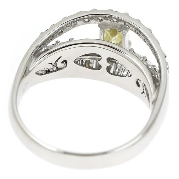 PT900 STEP CUT DIAMOND RING - 3