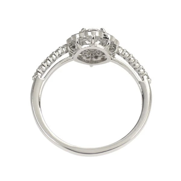 PT950 PEAR SHAPE DIAMOND RING - 3