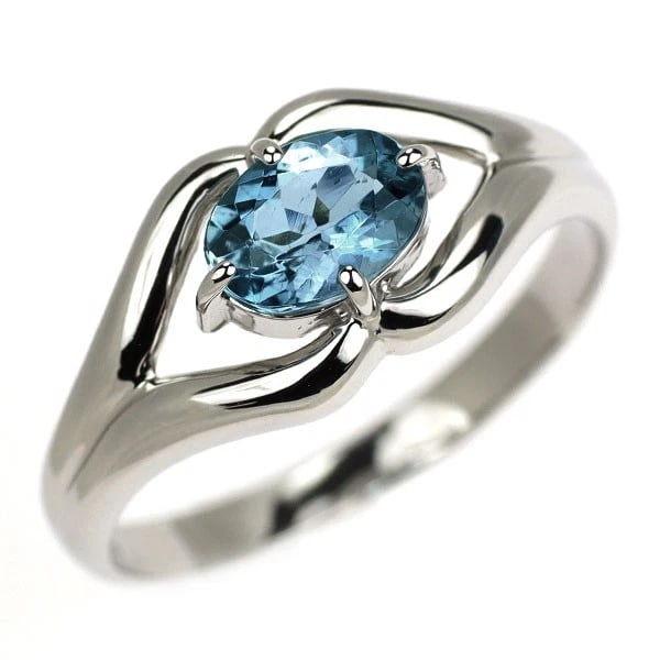 PT900 AQUAMARINE RING: Pt900 aquamarine ring Brand: None Type/Style: Ring Material: Pt900, Main Stone aquamarine Color: None Size: 7.25 US Accessories: None Accessories Notice: When purchasing pre-owned goods, please refer