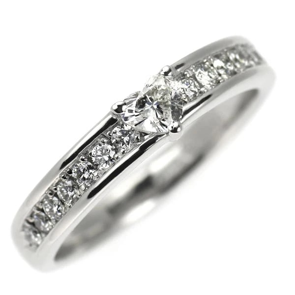 PT950 HEART SHAPE/ROUND BRILLIANT CUT DIAMOND RING: Pt950 Heart Shape/Round Brilliant Cut Diamond Ring Brand: None Type/Style: Ring Material: Pt900, Main Stone Natural Color: None Size: 4.75 - 5 US Accessories: None Accessories Notice: When