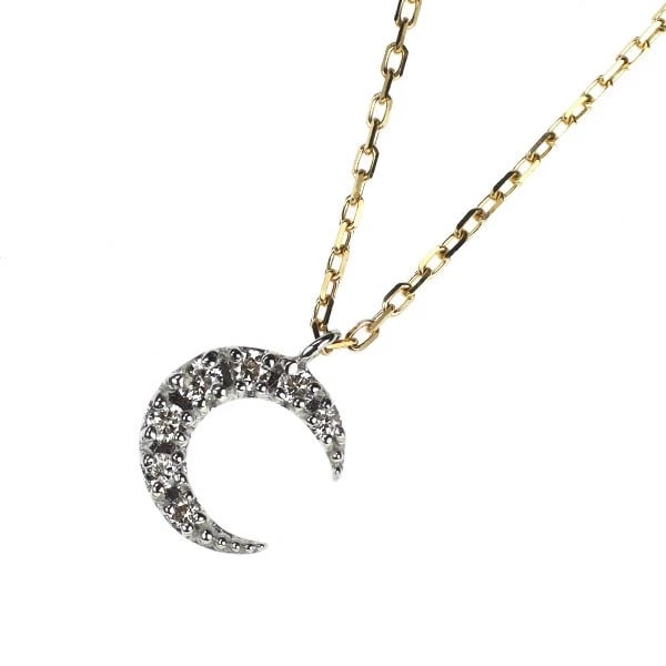 AGETE K18YG/WG DIAMOND PENDANT NECKLACE: Agete K18YG/WG Diamond Pendant Necklace Brand: Agete Type/Style: pendant necklace Material: K18YG/WG, Main Stone Natural Color: YG/WG Size: Chain Length 40 Accessories: None Accessories No