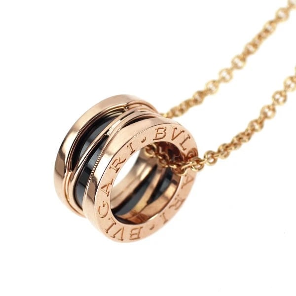 BVLGARI CERAMIC/ K18PG PENDANT NECKLACE: Bvlgari Ceramic/ K18PG Pendant Necklace Brand: Bvlgari Type/Style: pendant necklace Material: K18PG, Color: PG Size: Chain Length 46.5 Accessories: None Accessories Notice: When purchasing pre-owned