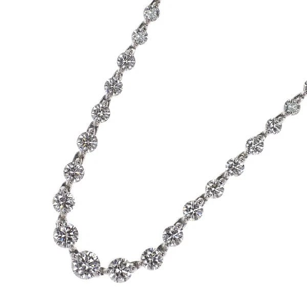 PT900/ K18WG DIAMOND TENNIS NECKLACE: Pt900/ K18WG Diamond Tennis Necklace Brand: None Type/Style: necklaces Material: K18WG/Pt900, Main Stone Natural Color: WG/Pt900 Size: Chain Length 44 Accessories: None Accessories Notice: When
