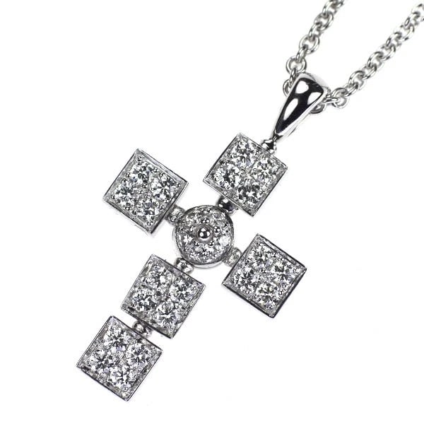 BVLGARI K18WG DIAMOND PENDANT NECKLACE: Bvlgari K18WG Diamond Pendant Necklace Brand: Bvlgari Type/Style: pendant necklace Material: K18WG, Main Stone Natural Color: WG Size: Chain Length 43.5 Accessories: None Accessories Notice: When