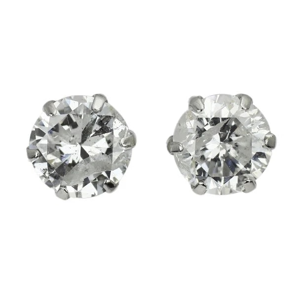 PT900 DIAMOND EARRINGS: Pt900 Diamond Earrings Brand: None Type/Style: piercing Material: Pt900, Main Stone Natural Color: Pt Size: Length/Width/Diameter 6.0 Accessories: None Accessories Notice: When purchasing pre-owned