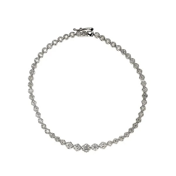 K18WG DIAMOND TENNIS BRACELET: K18WG diamond tennis bracelet Brand: None Type/Style: bracelets Material: K18WG, Main Stone Natural Color: WG Size: Necklace: Chain Length 18 Length/Width/Diameter 4.5 Accessories: None Accessories