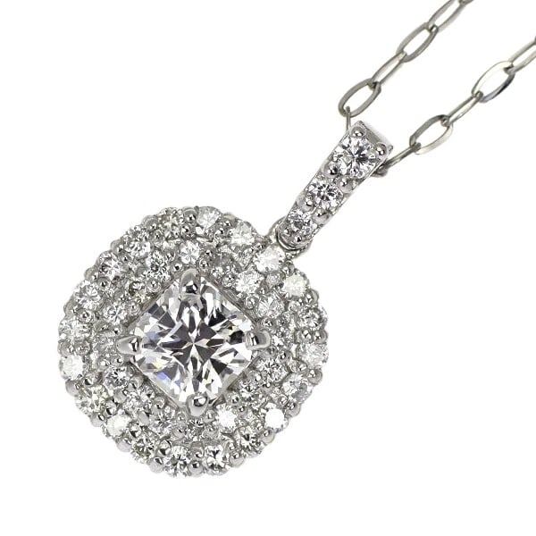 PT950/ PT850 CROSS FOUR CUT DIAMOND PENDANT NECKLACE: Pt950/ Pt850 Cross Four Cut Diamond Pendant Necklace Brand: None Type/Style: pendant necklace Material: Pt950/ Pt850, Main Stone Natural Color: Pt Size: Length/Width/Diameter 14.8 Accessories: None