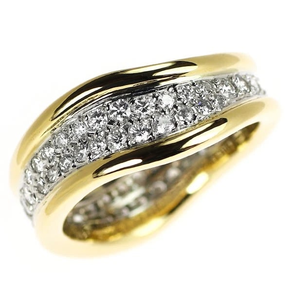 TIFFANY & CO. K18/PT950 DIAMOND RING: Tiffany & Co. K18/Pt950 Diamond Ring Brand: Tiffany Type/Style: Ring Material: K18/Pt950, Main Stone Natural Color: Pt Size: Length/Width/Diameter 8.3 Accessories: None Accessories Notice: